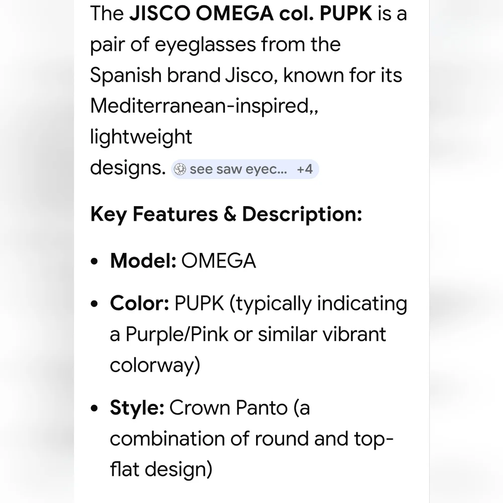 Jisco Omega Glasess